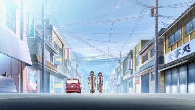 Strolling down the historic street